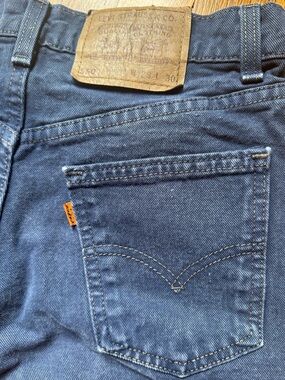 ⁠Vintage Levi's 550 80s Orange Tab Jeans USA Tapered Relaxed Unisex Blue 29x30⁠
